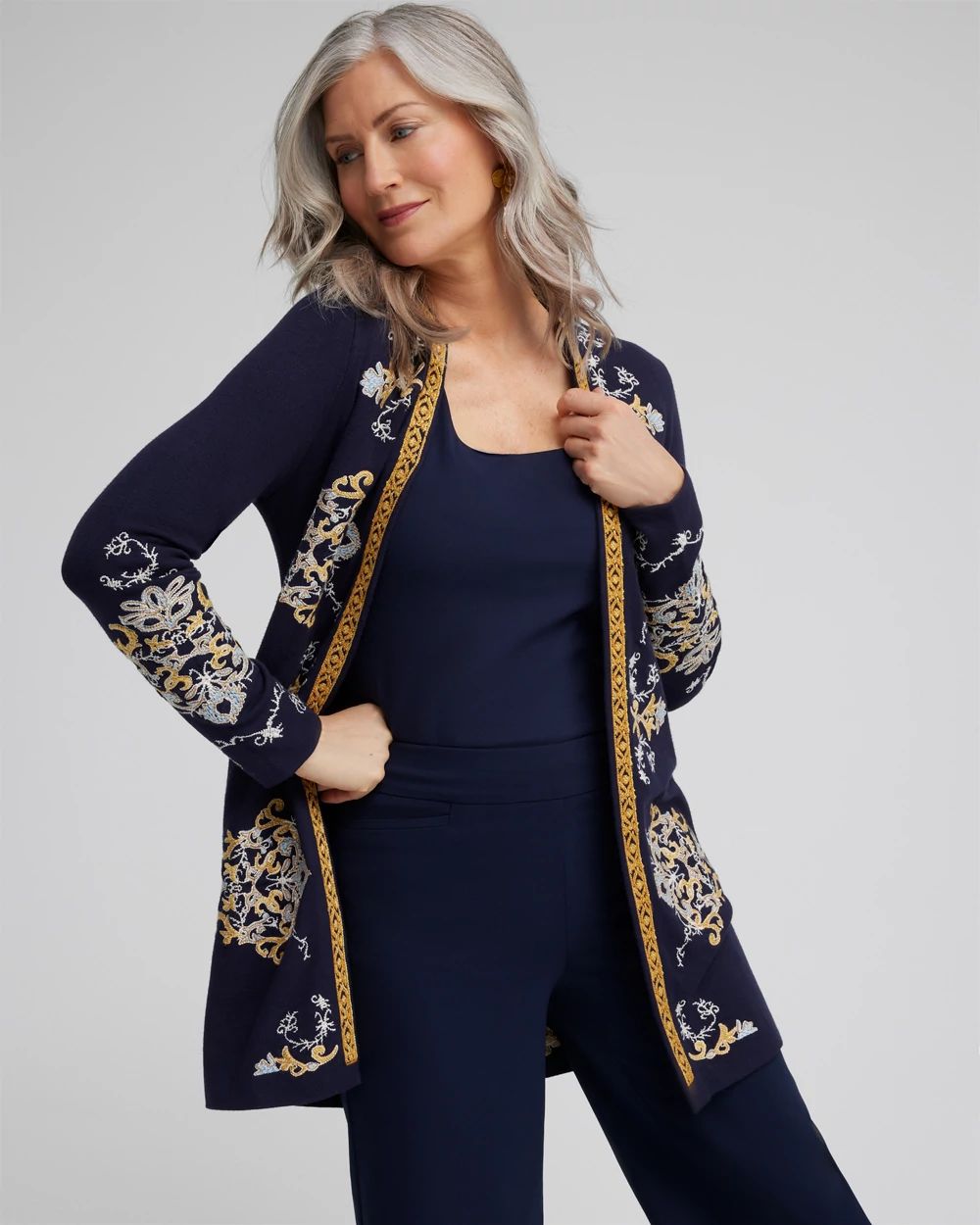 Embroidered Cardigan
