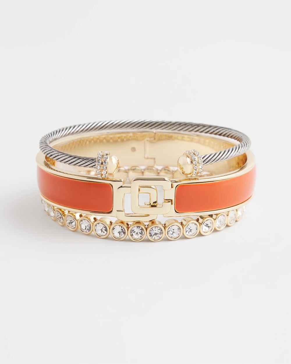 Chico's Click Orange Bangle Bracelet