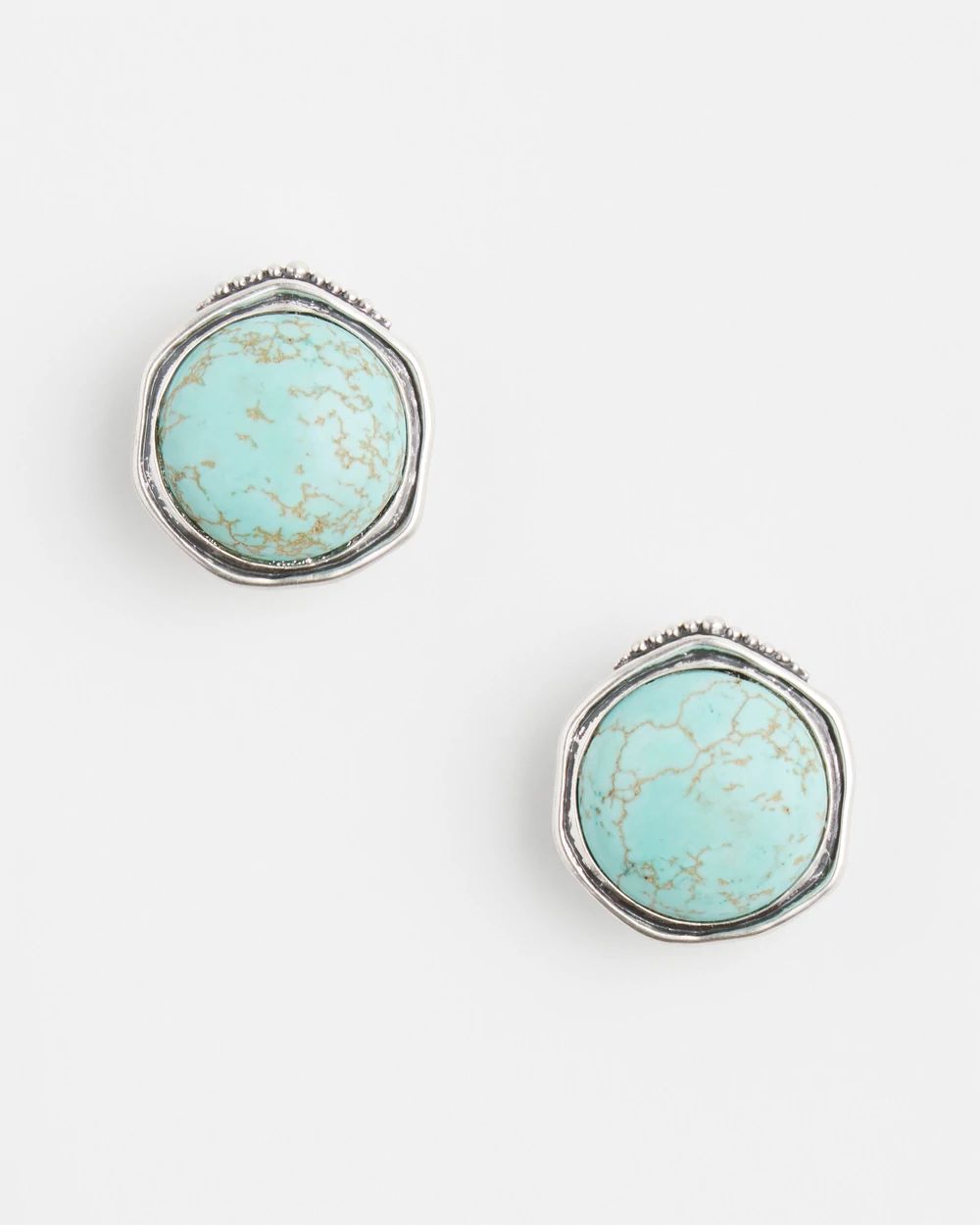 No Droop™ Turquoise Howlite Clip-on Earrings