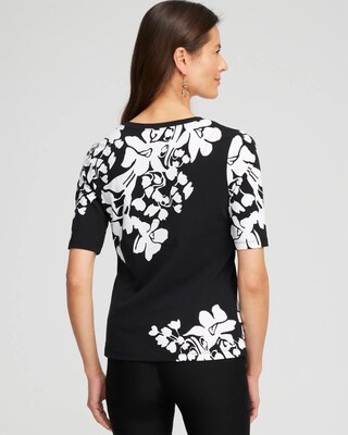 Floral Perfect Elbow Sleeve Tee
