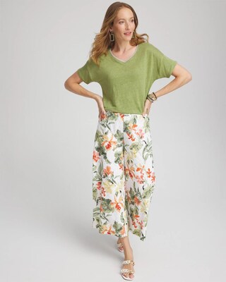 Linen Sweater Trim Tee click to view larger image.