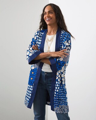 Mixed Dot Crepe Kimono