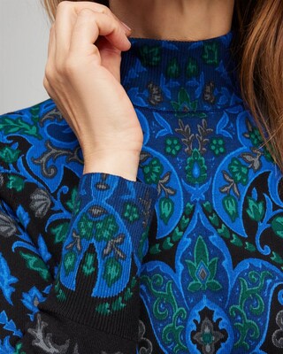 ECOVERO Medallion Turtleneck Sweater