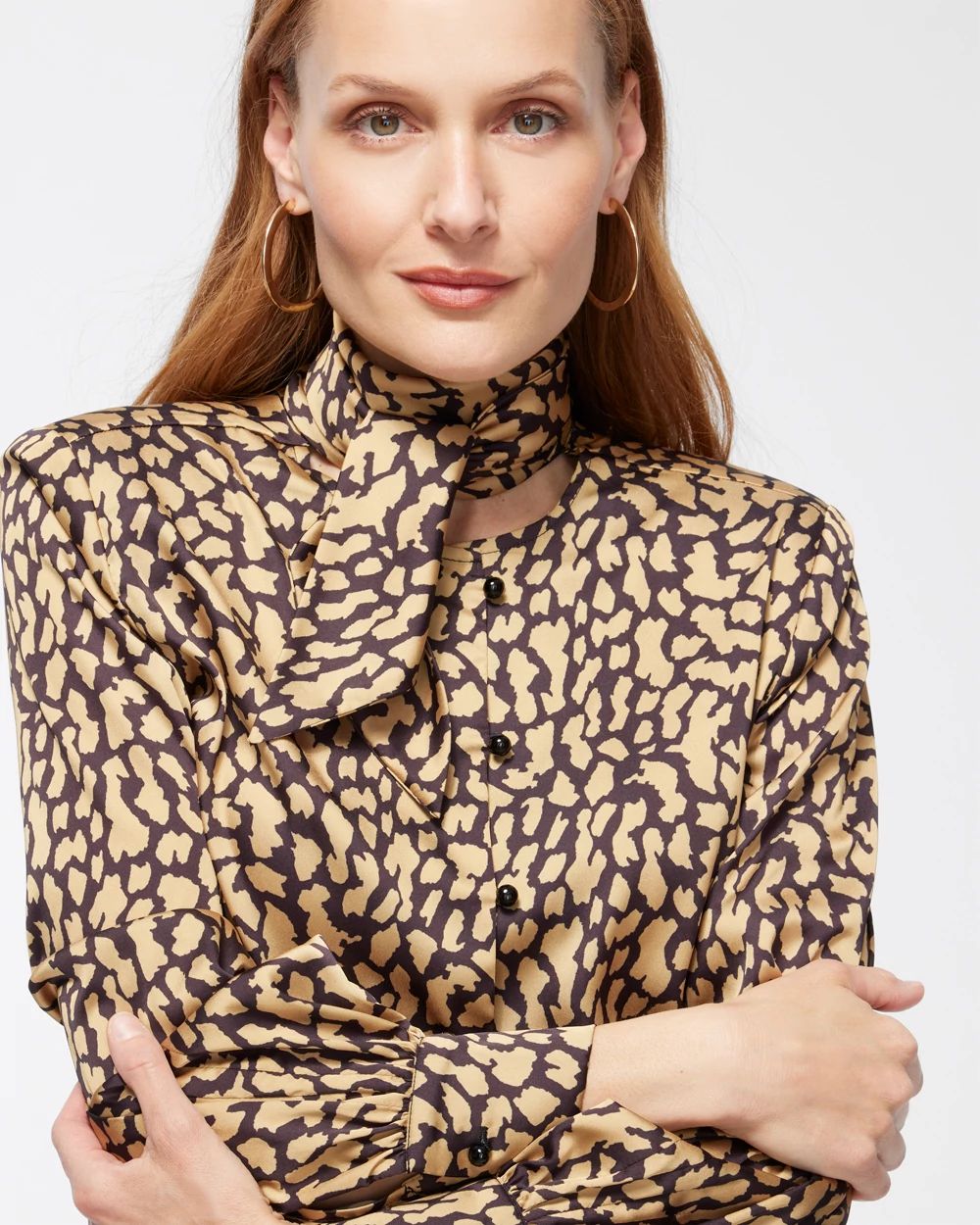 Black Label Scarf Blouse