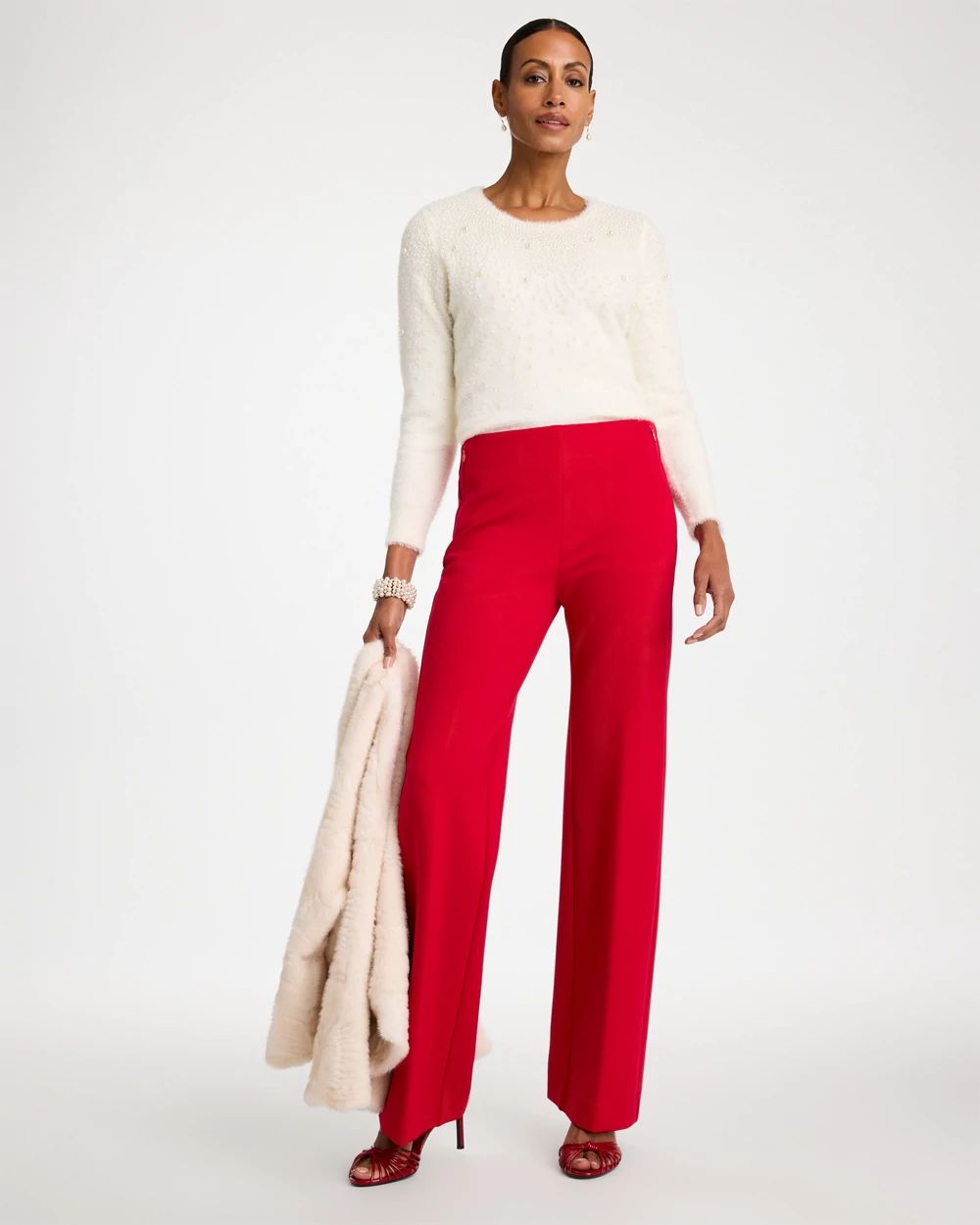 Petite Juliet Full-Length Ponte Pants