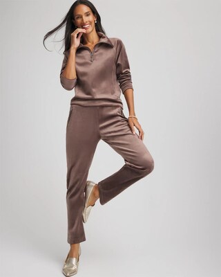 Zenergy® Velour Tapered Ankle Pants click to view larger image.