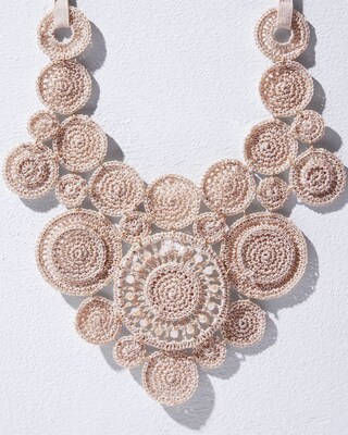 Crochet Adjustable Bib Necklace