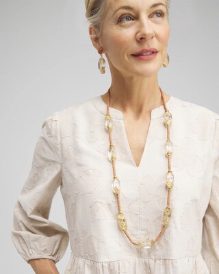 Lucite Gold Foil Necklace click to view larger image.