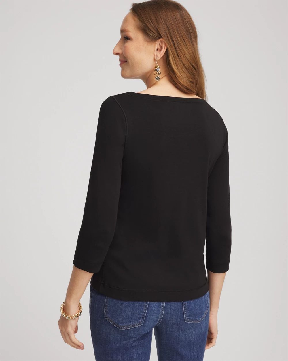 Pima Cotton 3/4 Sleeve Tee click to view larger image.