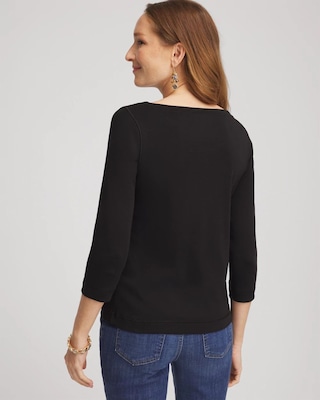 Pima Cotton 3/4 Sleeve Tee click to view larger image.