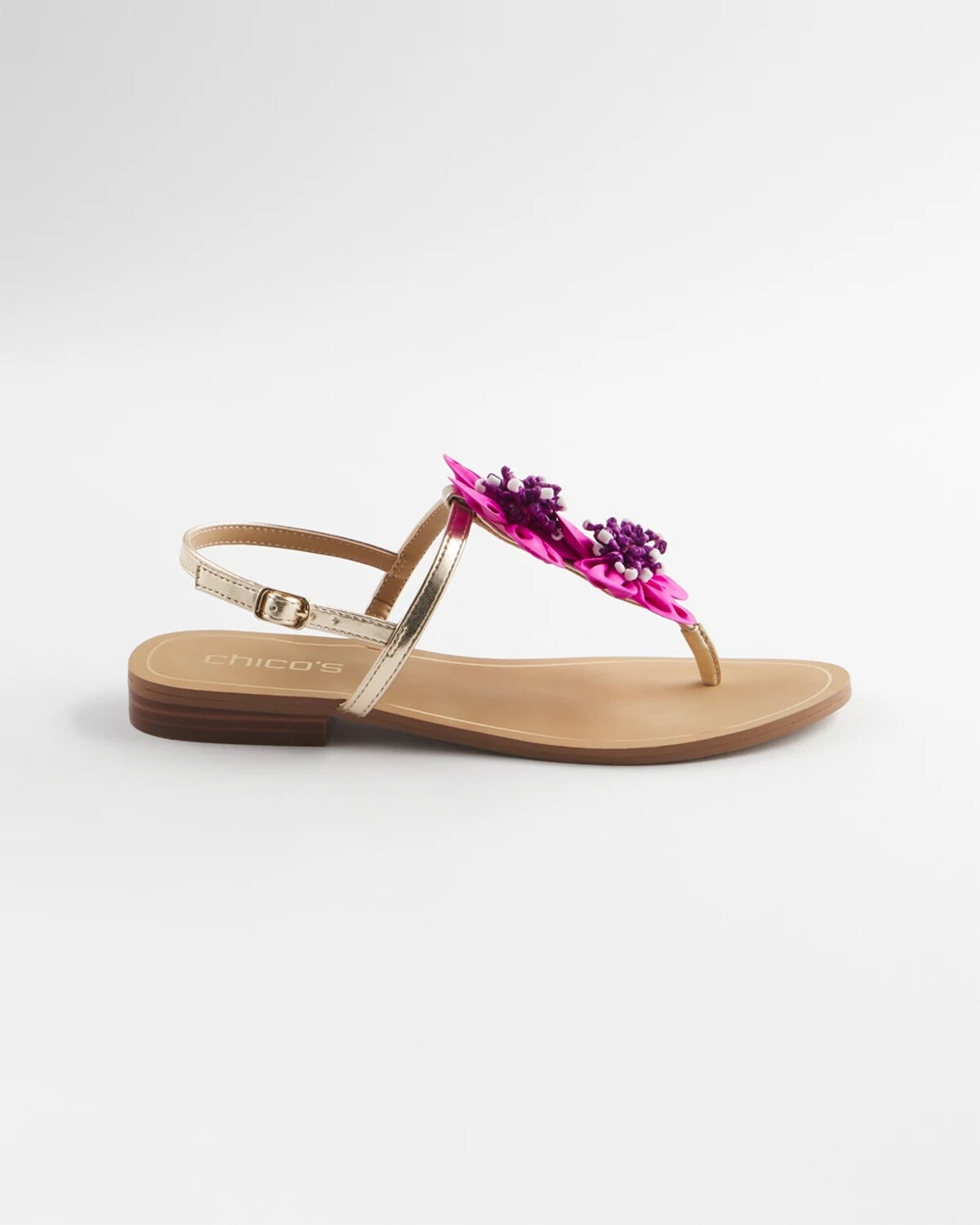 Chico's Sunset Flower Sandal In Pink In Pink