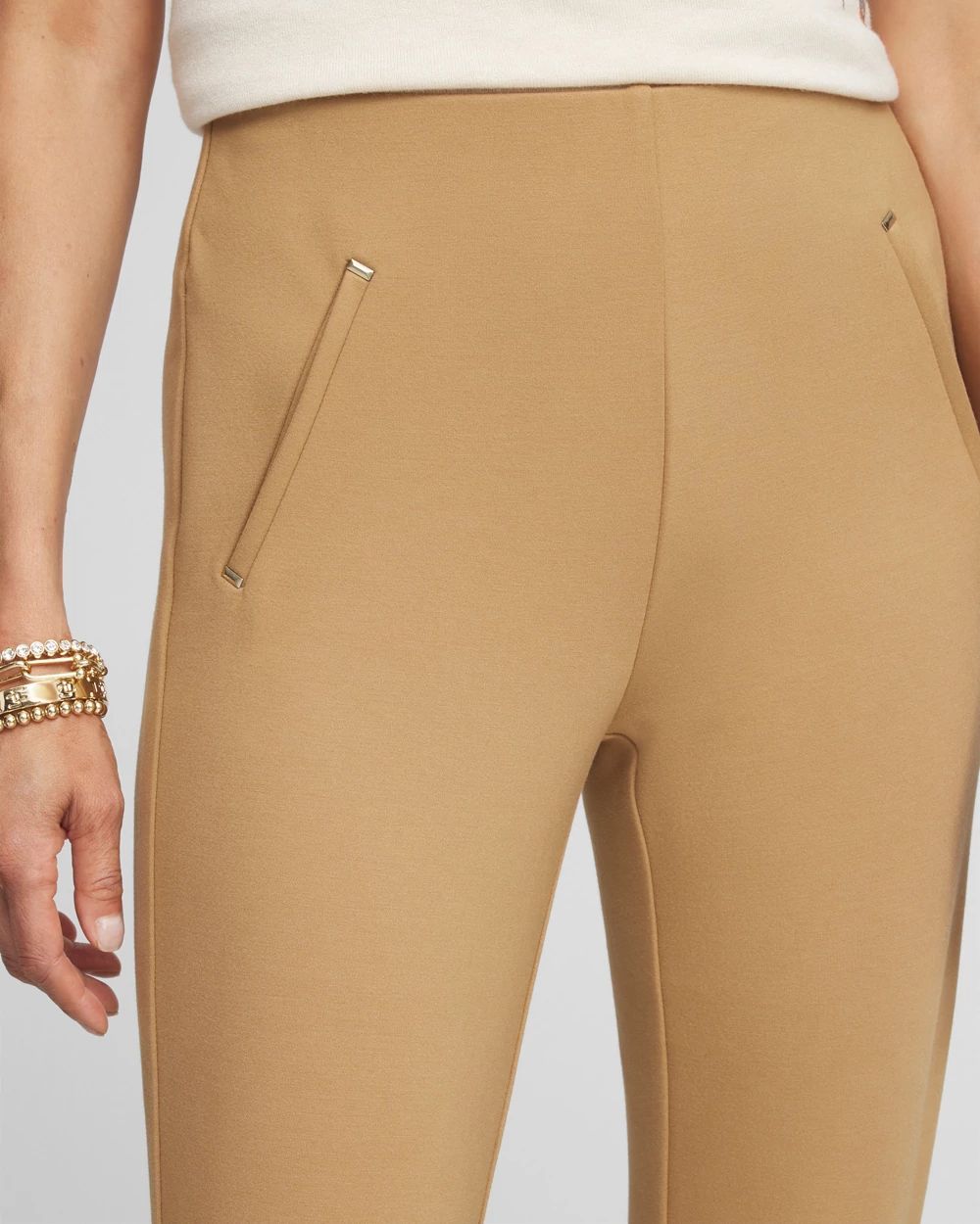 Juliet Ponte Trim Detail Ankle Pants click to view larger image.