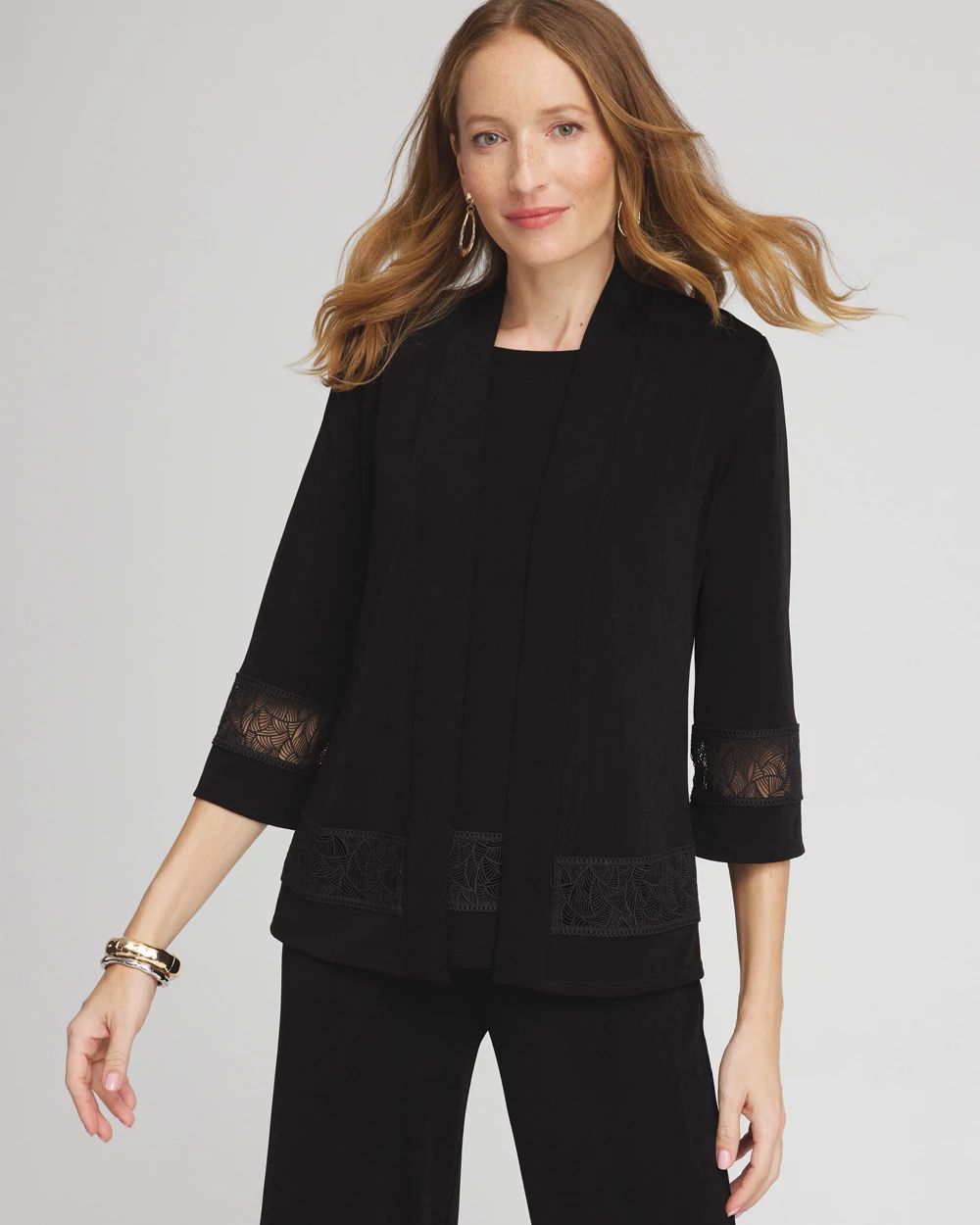 Travelers™ Macrame Trim Cardigan