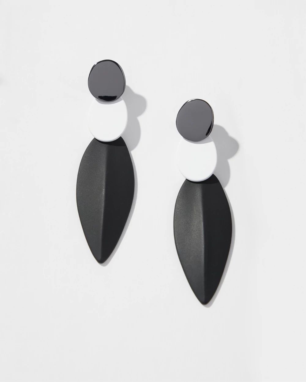 Black & White Drop Earrings