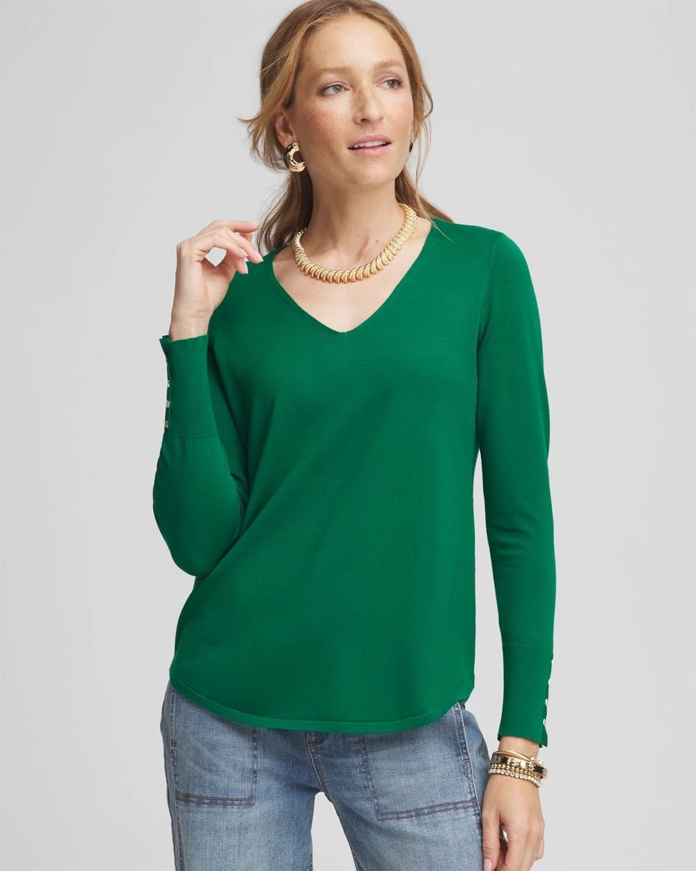 Ella V-Neck Pullover Sweater