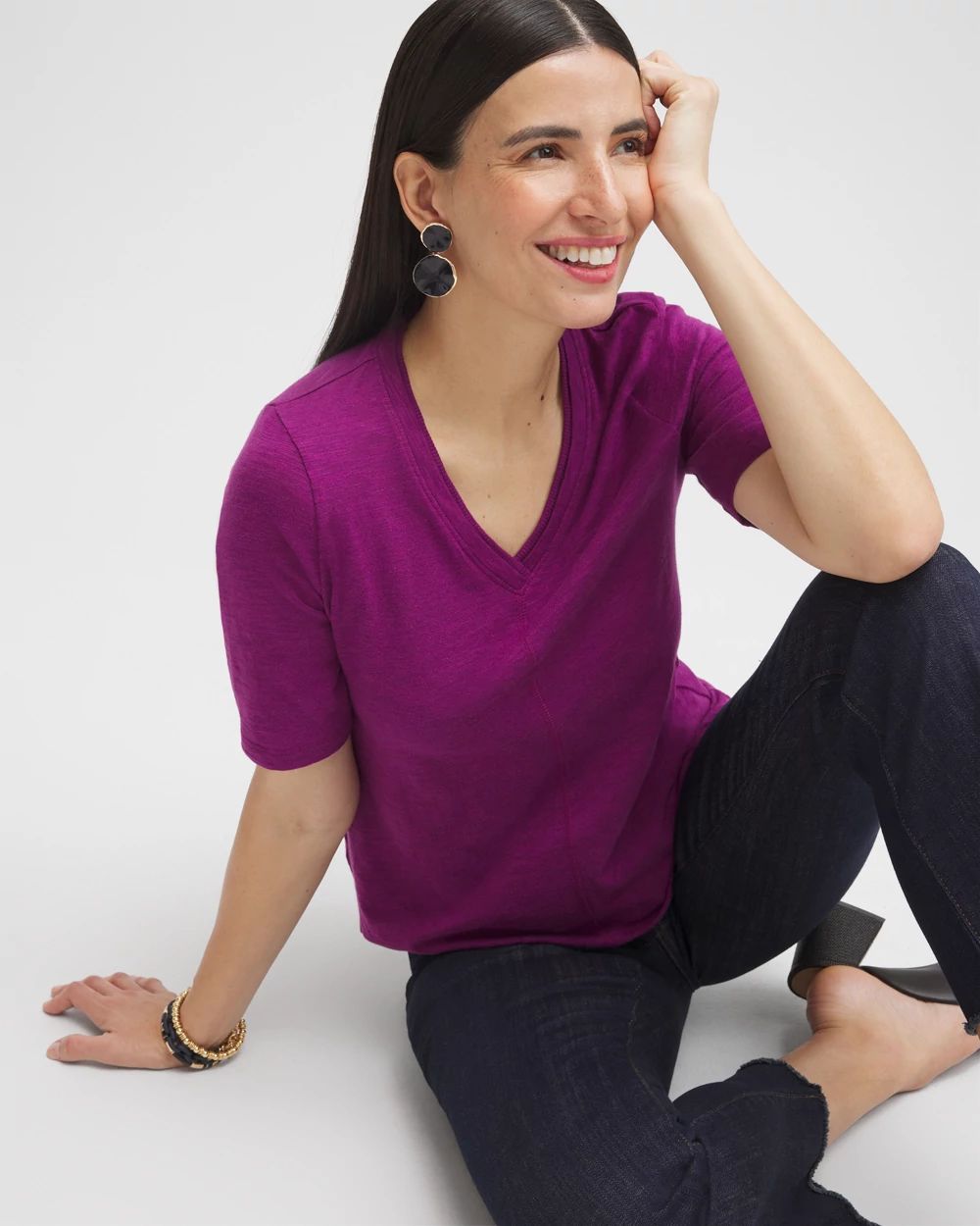 Elbow Sleeve A-line Tee