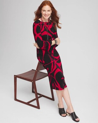 Travelers™ Bell Sleeve Boat Neck Dress click to view larger image.