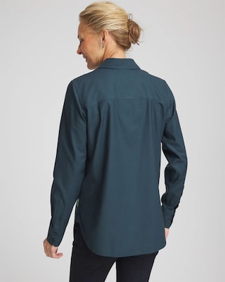 No Iron™ Glacial Flora Sateen Shirt click to view larger image.