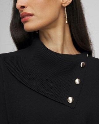 Button Envelope Neck Sweater click to view larger image.
