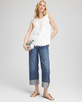 3D Ruffle Front Tank