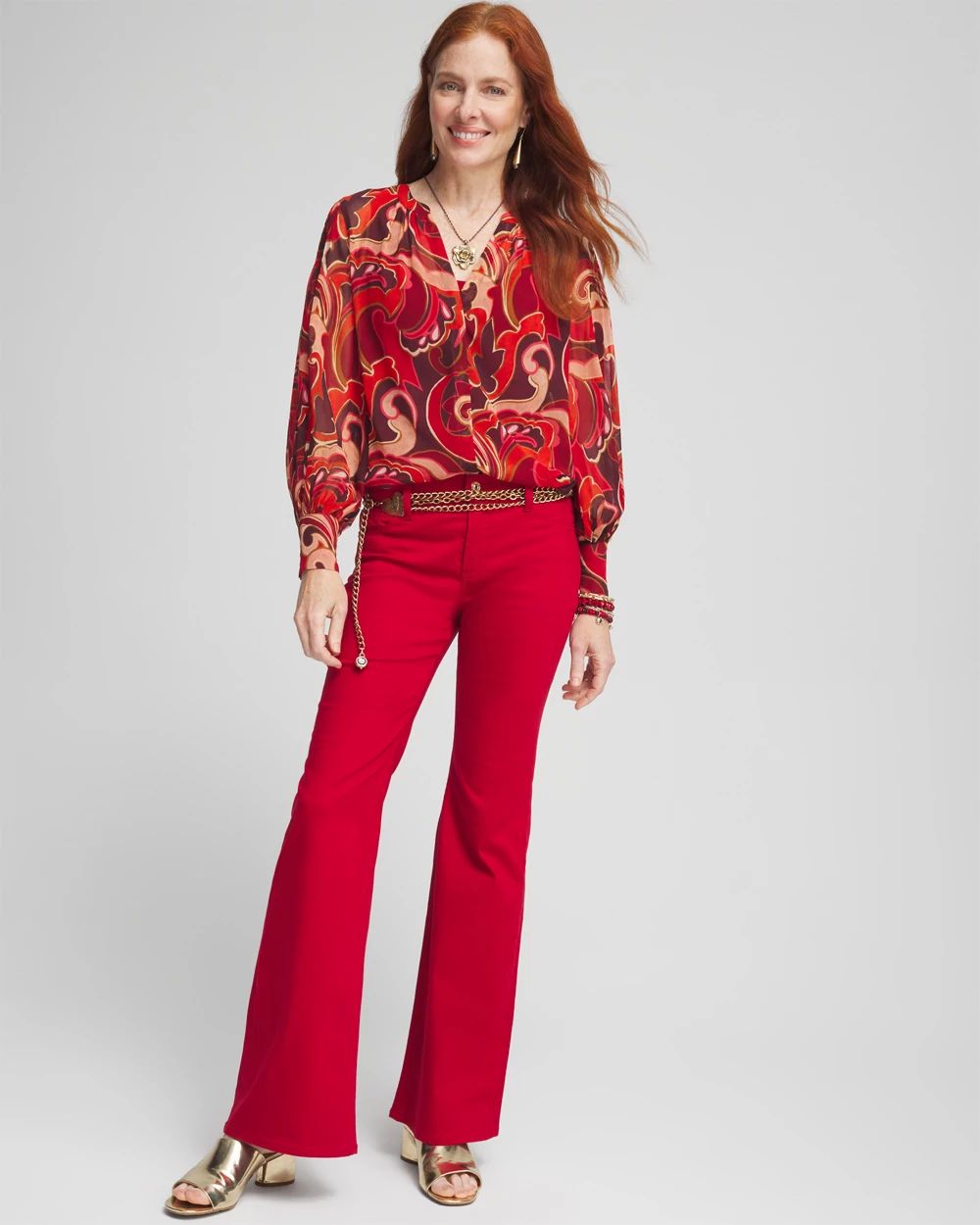 Petite Girlfriend Flare Jeans