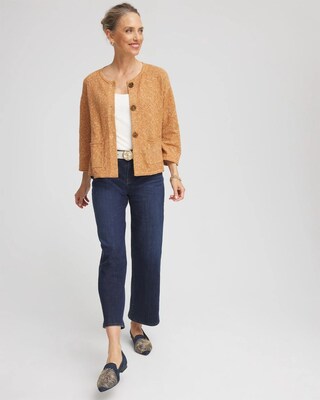 Tweed Cropped Sweater click to view larger image.