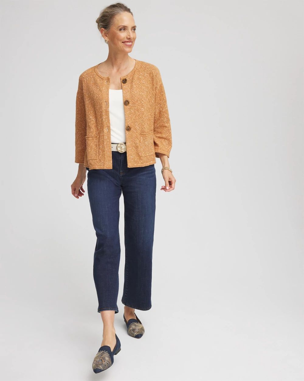 Tweed Cropped Sweater