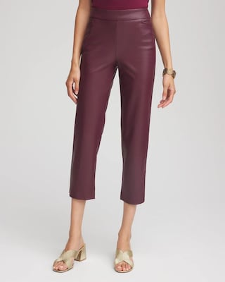 Faux Leather Brigitte™ Pull-On Cropped Pants