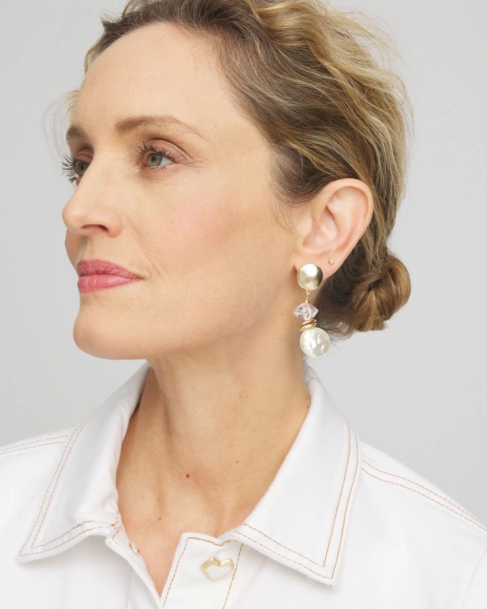Faux Pearl Drop Earrings