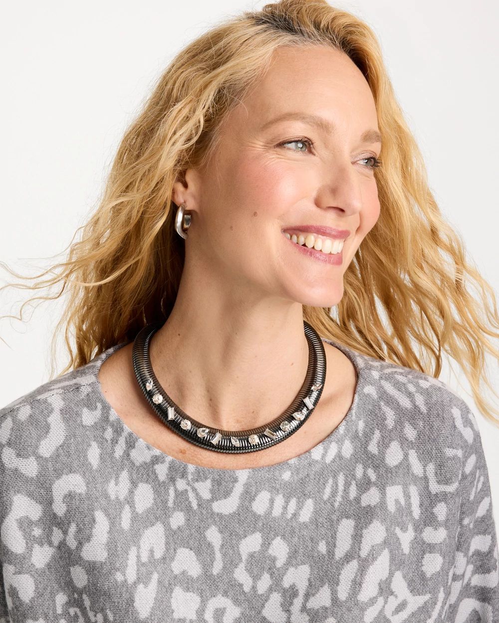 Cut Ice Collection Collar Necklace click to view larger image.