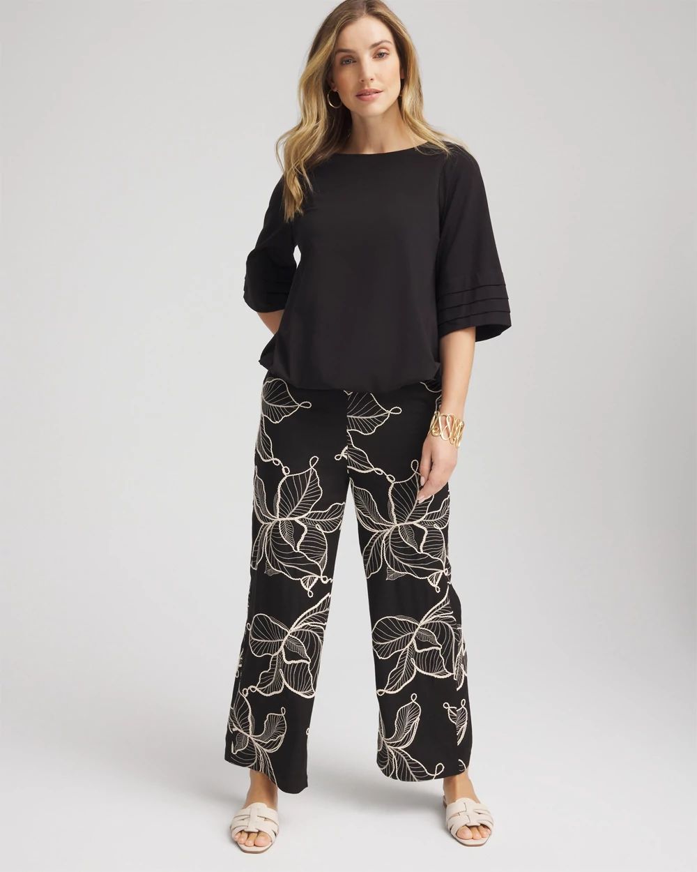Boatneck Bubble-Hem Top click to view larger image.