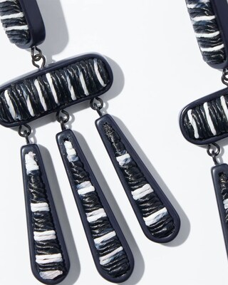 Black & While Chandelier Earrings