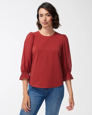 Chiffon Sleeve Top click to view larger image.