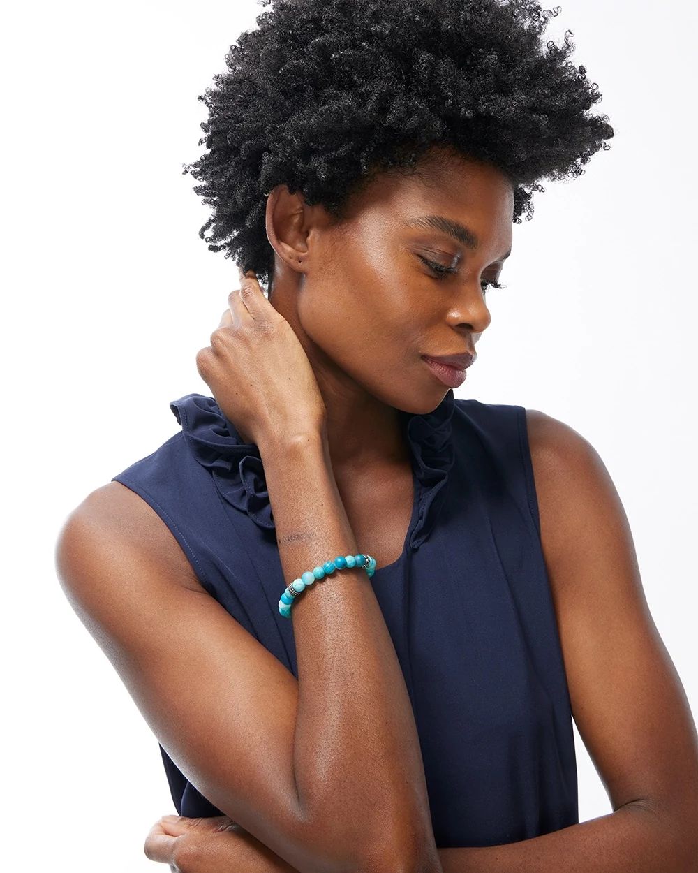 Turquoise Agate Stretch Bracelet