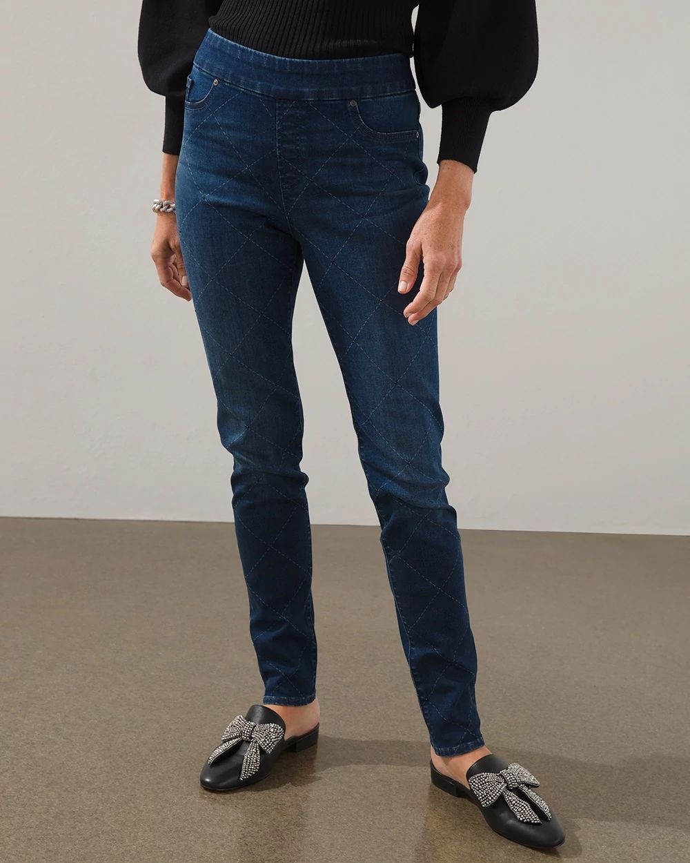 Laser Stone Pull-On Jeggings