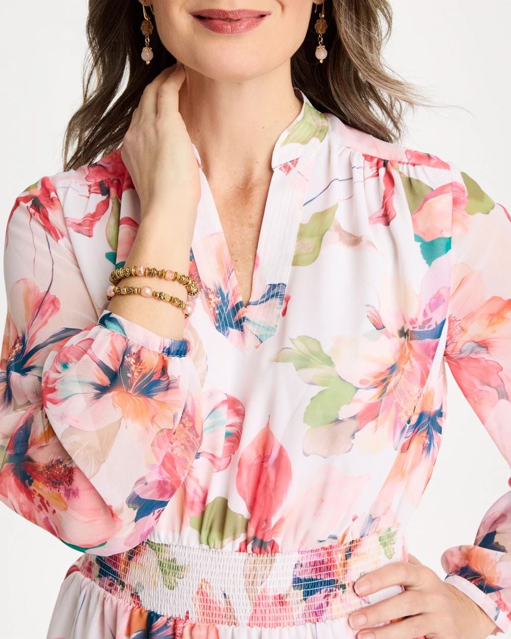 Georgette Trapunto Pullover Dress click to view larger image.