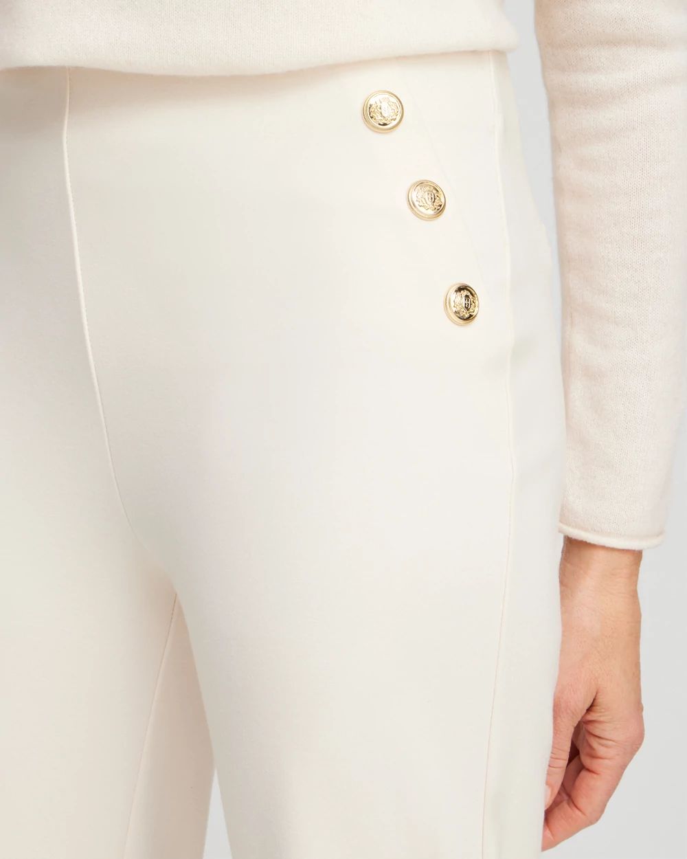 Ponte Button Flare Pants click to view larger image.