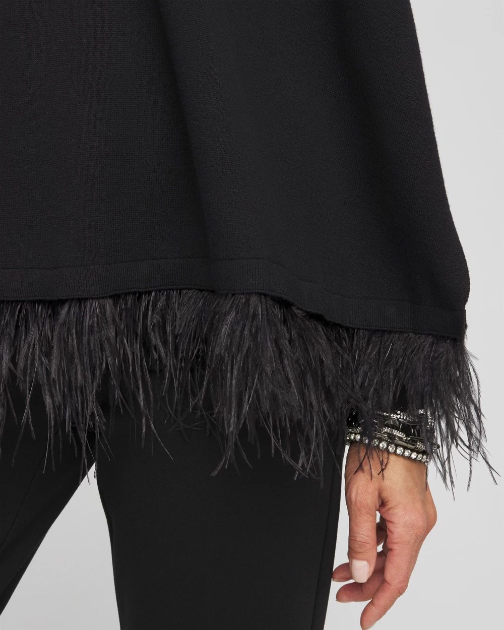 Feather Sweater Cape click to view larger image.