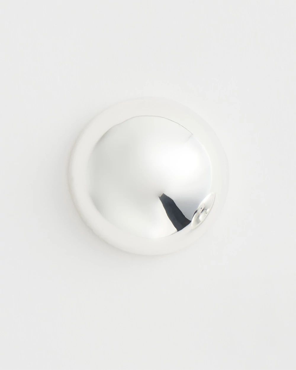 No Droop® Silver Tone Bead Stud Earrings click to view larger image.