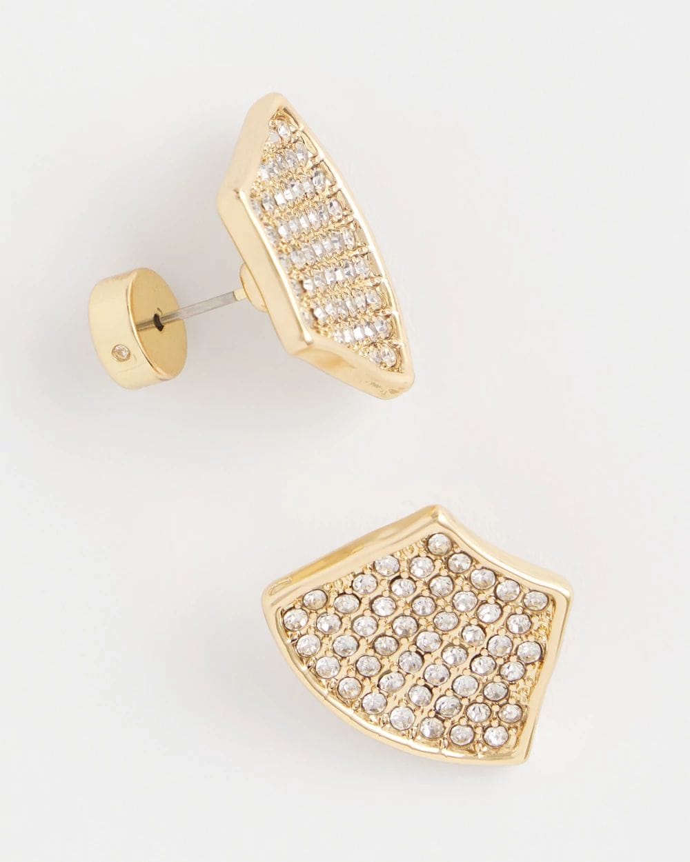 Gold Glitz Fan Earrings click to view larger image.