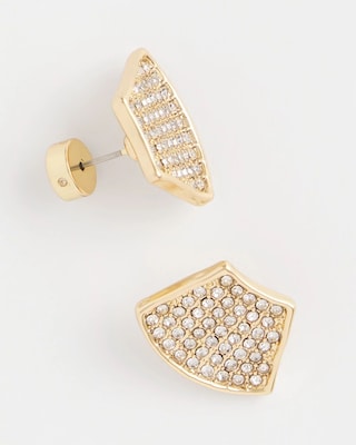 Gold Glitz Fan Earrings click to view larger image.