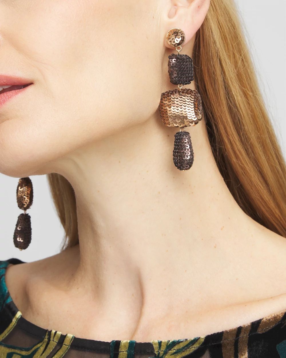 No Droop™ Sequin Drop Earrings