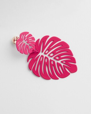 No Droop™ Pink Leaf Earrings
