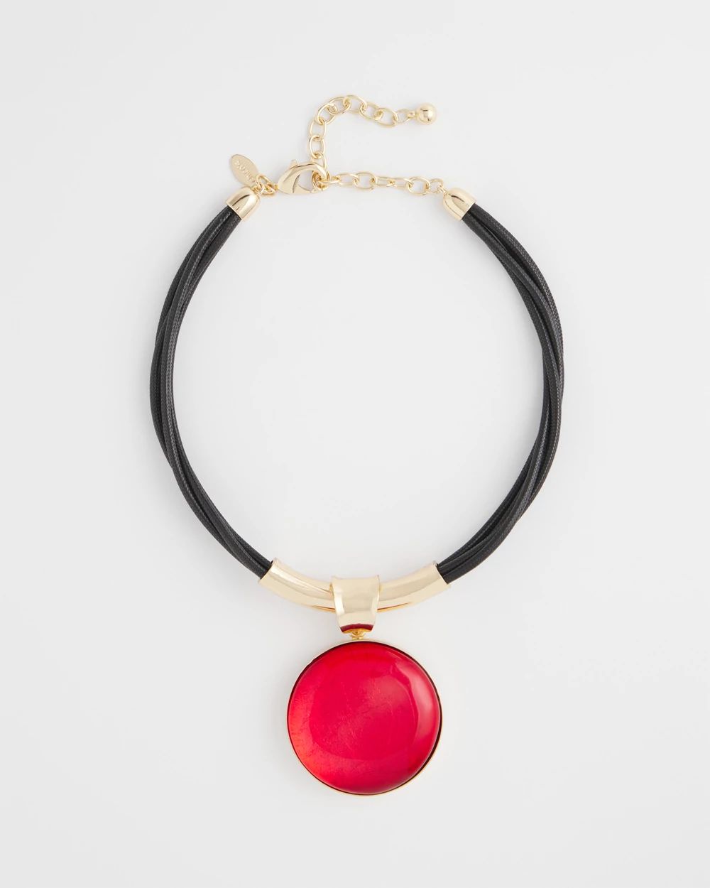 Chico’s Originals Red Resin Pendant Necklace