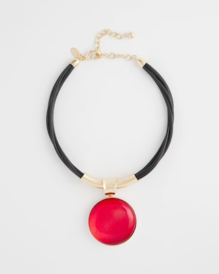 Chico’s Originals Red Resin Pendant Necklace