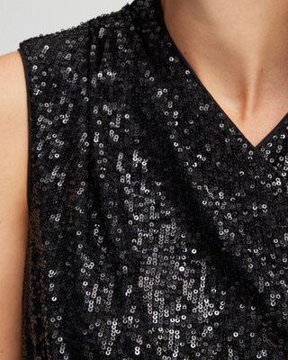 Black Label Sequin Shell Top