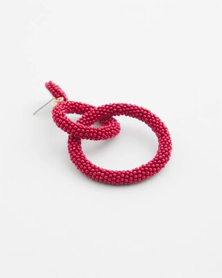 No Droop™ Red Sead Bead Earrings