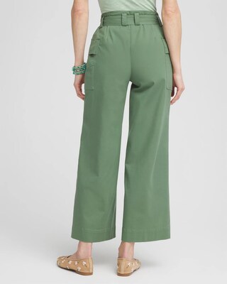 Belted Twill Utility Cropped Pants click to view larger image.
