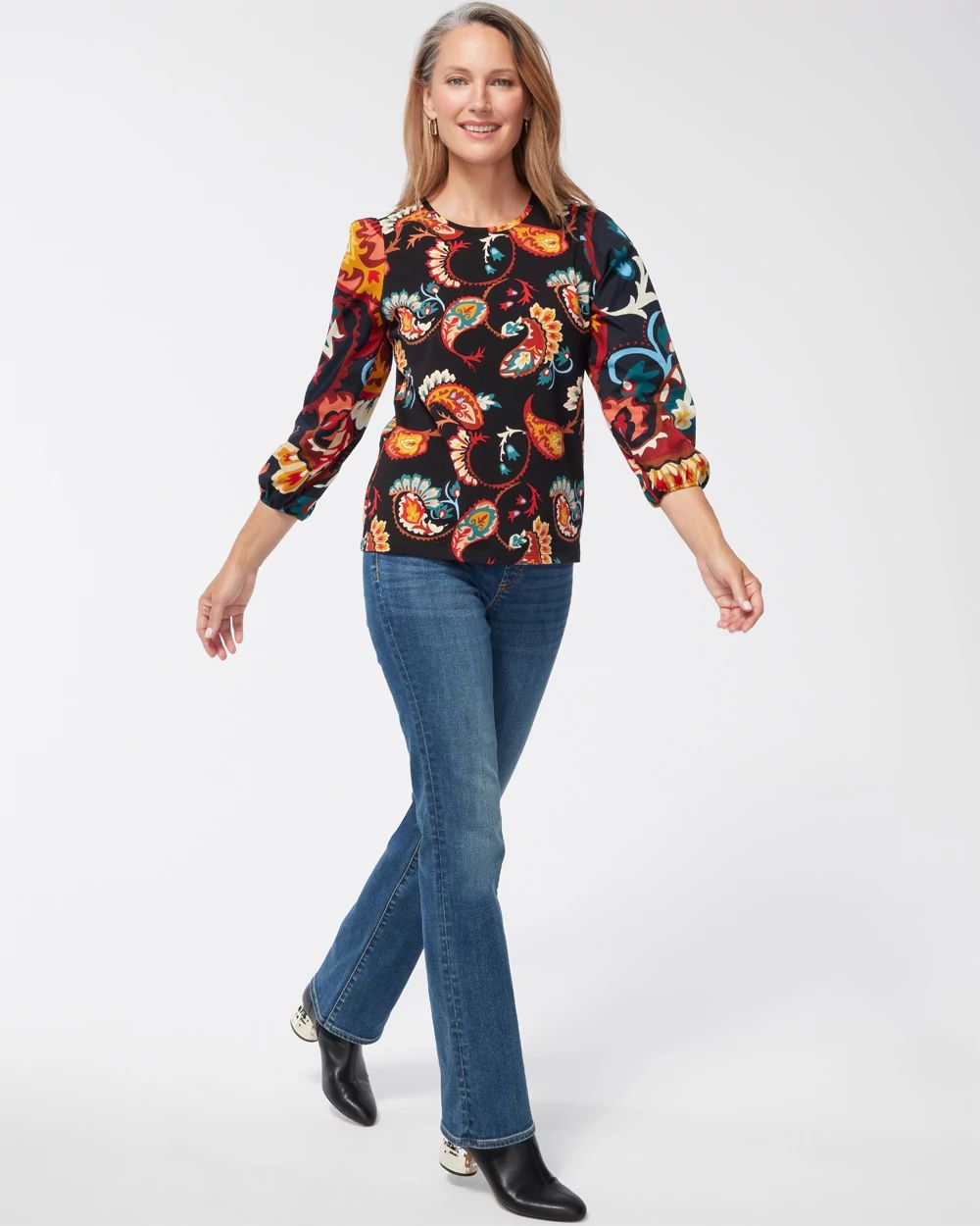 Denim Slim Pull-On Boot-Cut Jeggings click to view larger image.