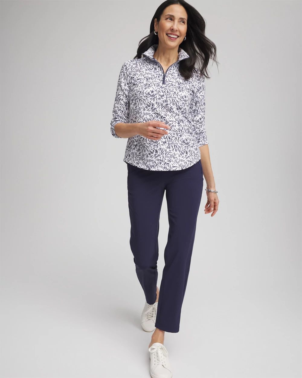 Zenergy® UPF Palms Half-Zip Pullover click to view larger image.